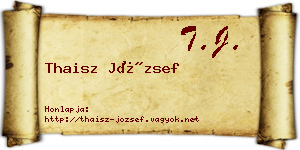 Thaisz József névjegykártya
