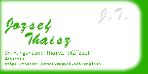 jozsef thaisz business card